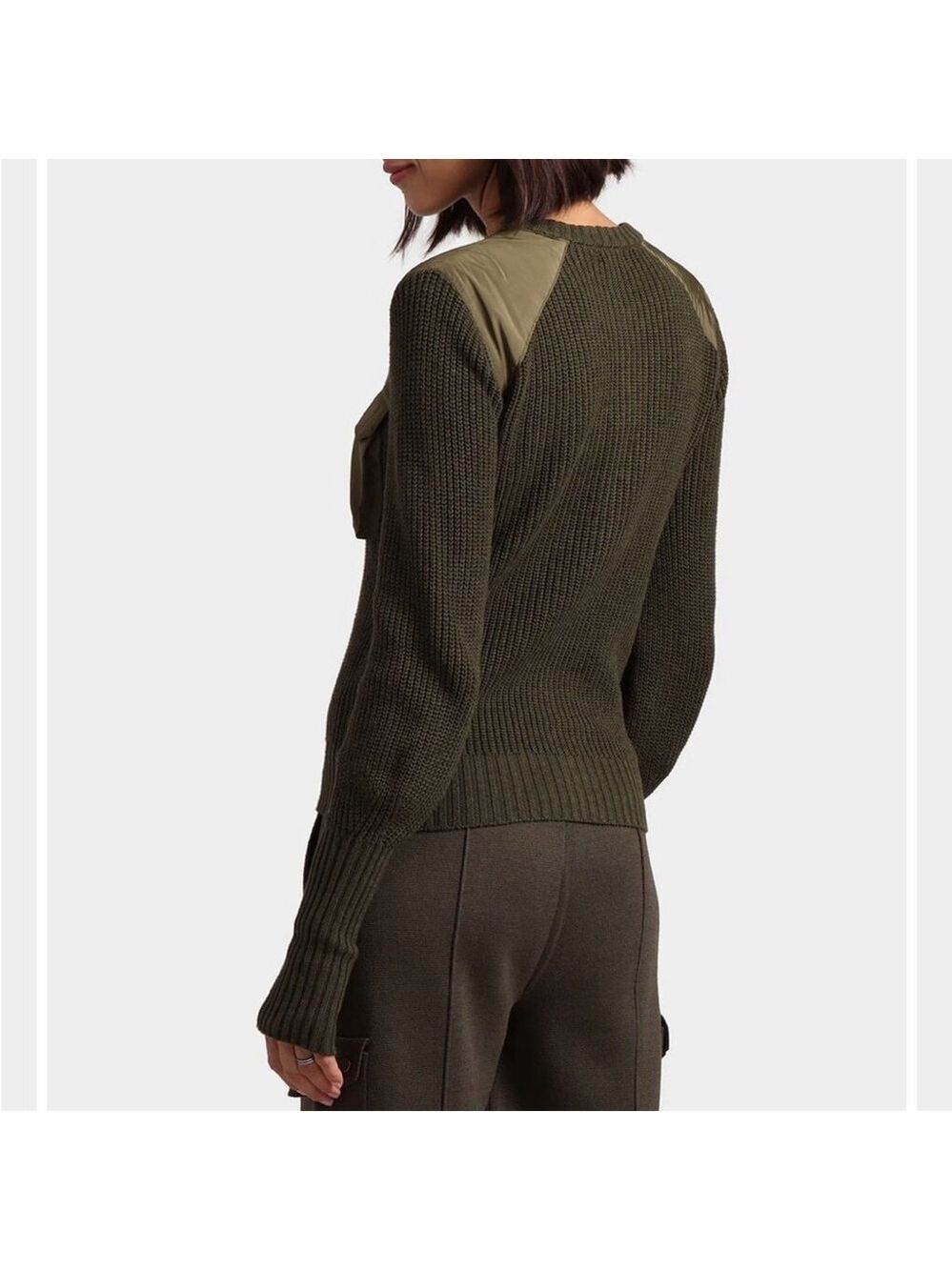 Minnie Rose Cotton Cashmere Shaker Utility Zip Up Cardigan Jacket Size XS - Picture 4 of 14